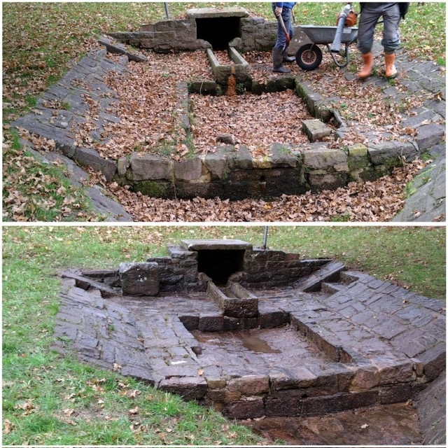 Geißenbrunnen vorher nachher