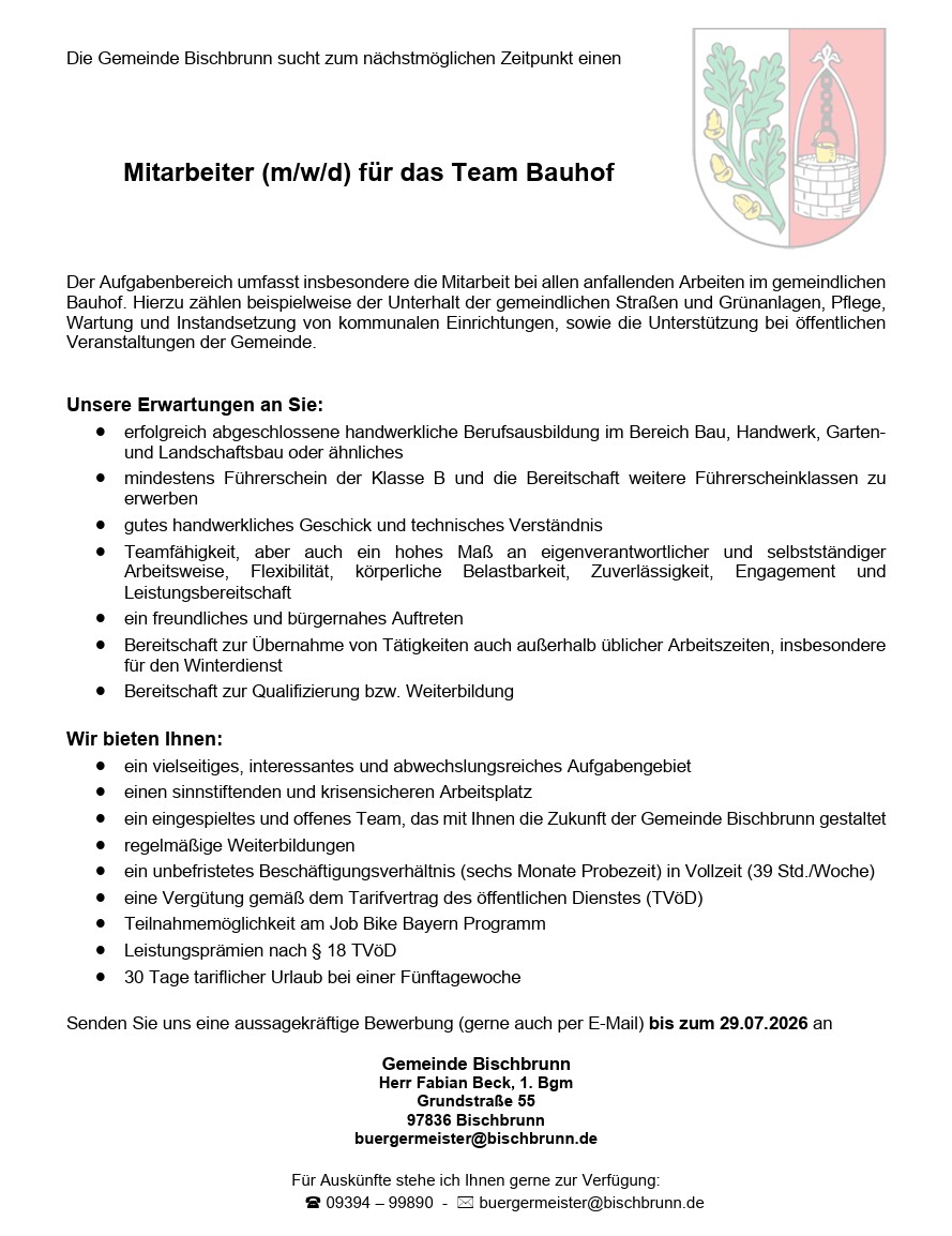 Mitarbeiter Bauhof